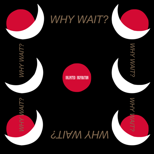 Why Wait? Silk Bandana - Ember Black