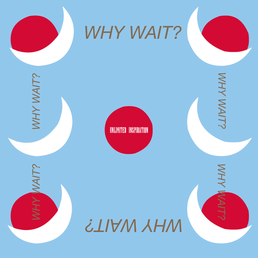 Why Wait? Silk Bandana - Me, Myself & I Blue